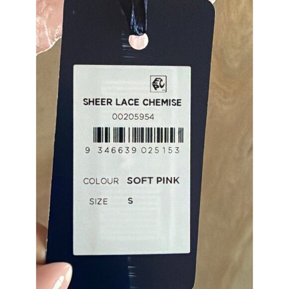 City Chic Fox & Royal Plus Size Lingerie Pink Lace Semi-Sheer Chemise Sz 16 NEW - Picture 4 of 7